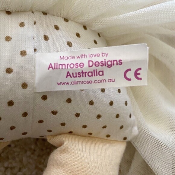 Alimrose Ballerina Doll Soft Arabella Gold Dot Baby Girl Tulle Tutu Knot Hair - Picture 2 of 8